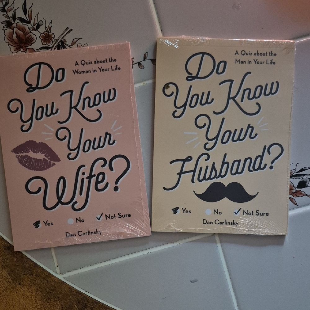 Do You Know Your Wife and Husband Quiz Books.  NWT